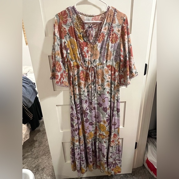 Floral Multicolor Women's Dress - Picture 2 of 4